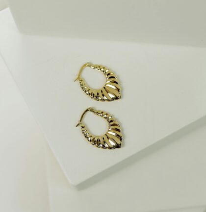 Modern Gold Hoop Earrings for Office & Party Wear